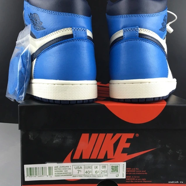 Rep Onekick Jordan High OG Obsidian 1 Retro Air 555088-140 0528